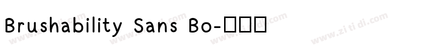 Brushability Sans Bo字体转换